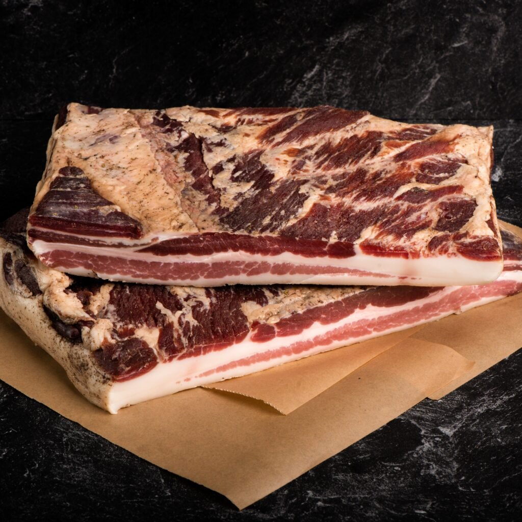 Dry Cured Pork Streaky Bacon Whole