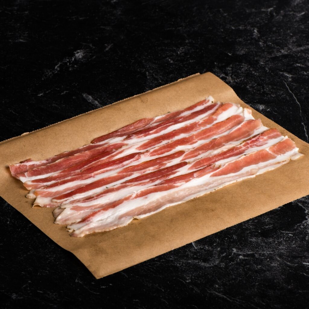 Dry Cured Pork Streaky Bacon Sliced